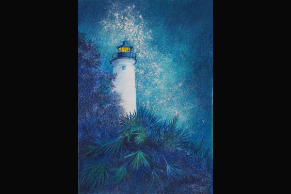Anne Tuttle, Milky Way Over St. Mark's Lighthouse, Sea Grape Gallery
