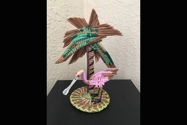 Beth Lane Williams, Roseate Spoonbill and Palm Tree, Sea Grape Gallery