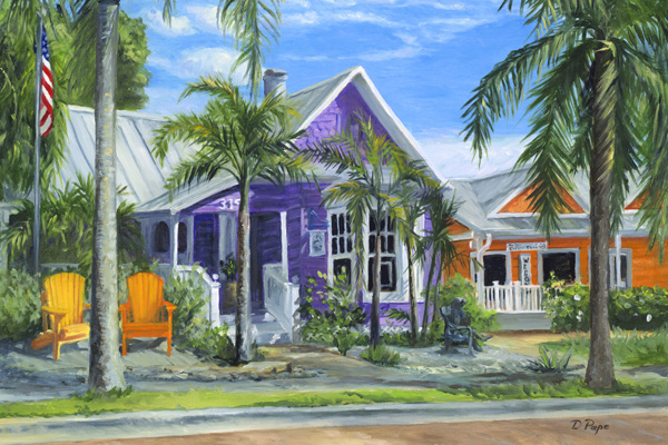 Donna Pape, Purple House, Sea Grape Gallery