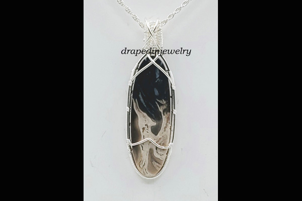 Nancy VanTassell, Palm root in sterling and fine silver necklace, Sea Grape Gallery