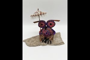 Beth Lane Williams, Owl with Umbrella, Sea Grape Gasllery
